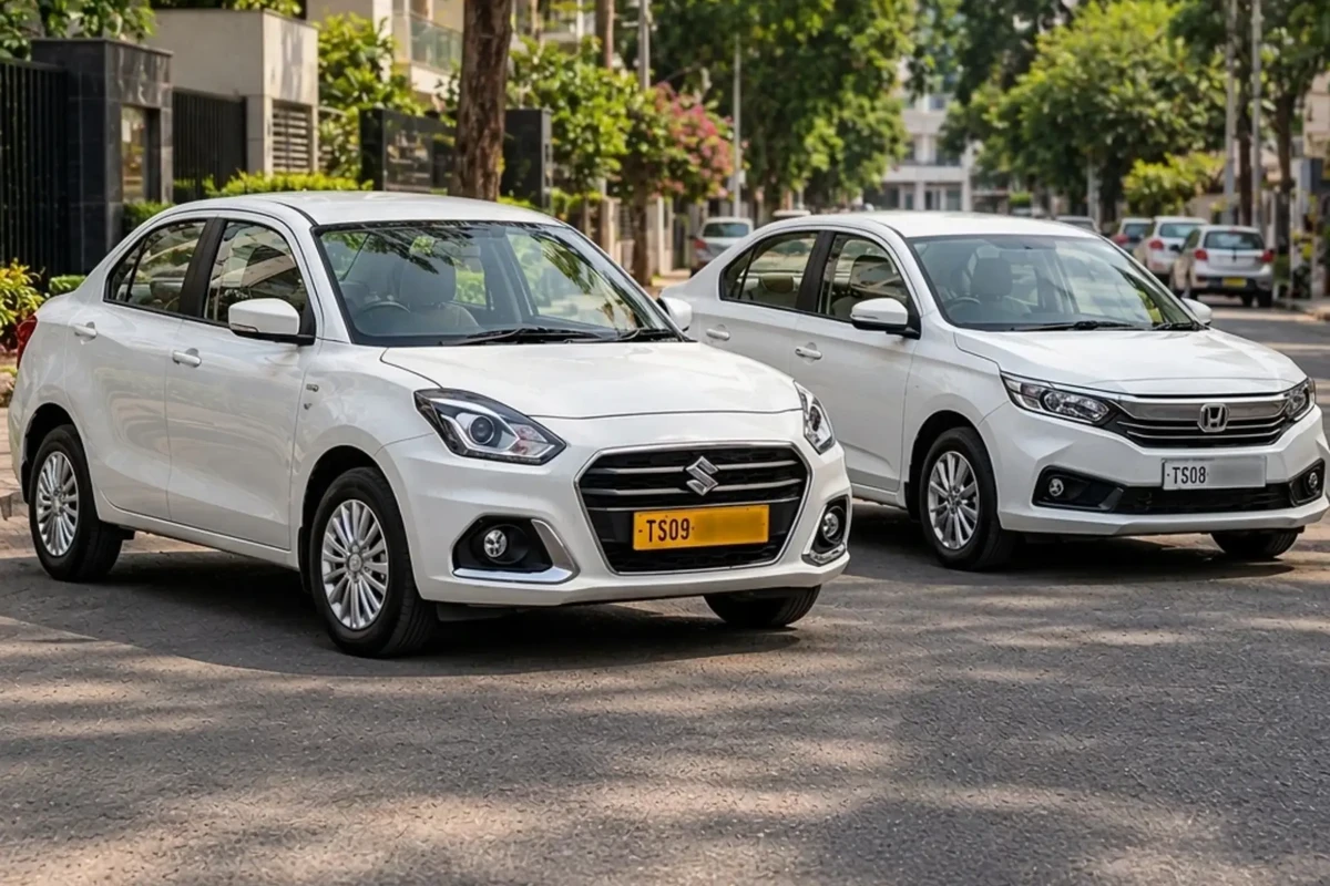 Sedan — Dzire & similar sedans, representative vehicle photography